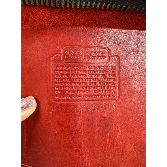 Coach Vintage Duffle Sac Red NYC Bucket Bag - Picture 3 of 10